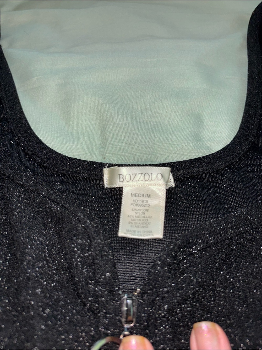 Black Sparkle Mini Dress - Picture 2 of 3
